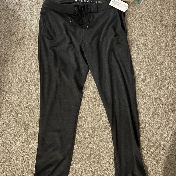 VISSLA Sofa Surfer Pant Men's Charcoal M Athletic Poly Stretch Jogger - Picture 4 of 6